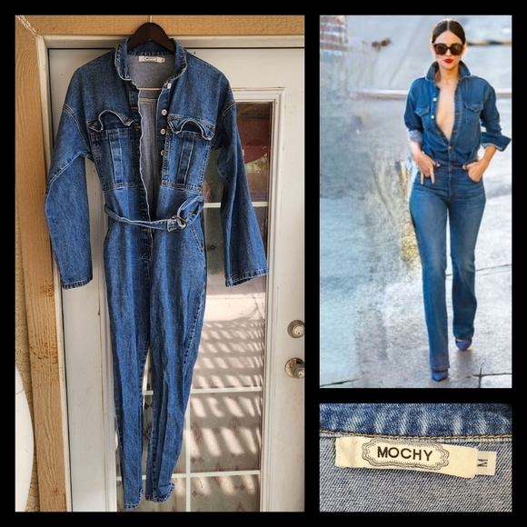 MOCHY‎ BRAND JEAN JUMPSUIT - Picture 1 of 2